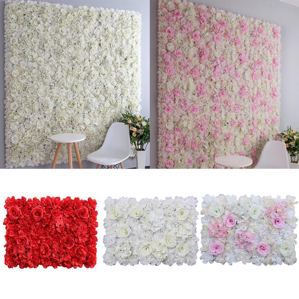 Flower Wall Panel - Romantische künstliche Hochzeit Blumen Panel Panels