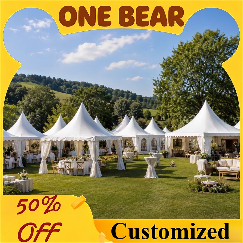 Event & Party Supply Photos - Anpassbares weißes Pagodenzelt mit spitzem Dach,