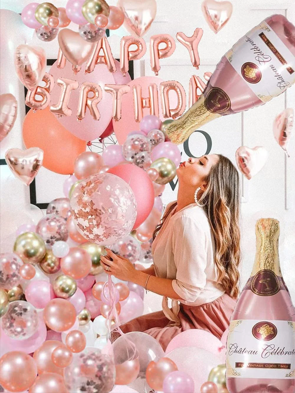 Roségoldene Happy Birthday-Ban – Party Banner Gold Bewertung und Preis