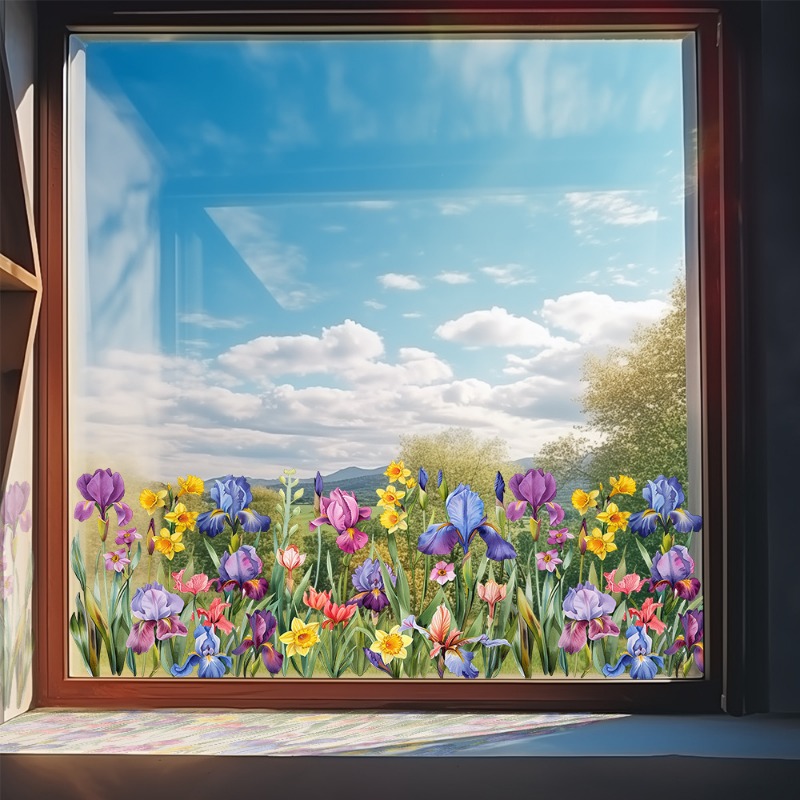 Bunte schöne Iris-Blumen-Wanda – Flower Wall Panel Bewertung und Preis