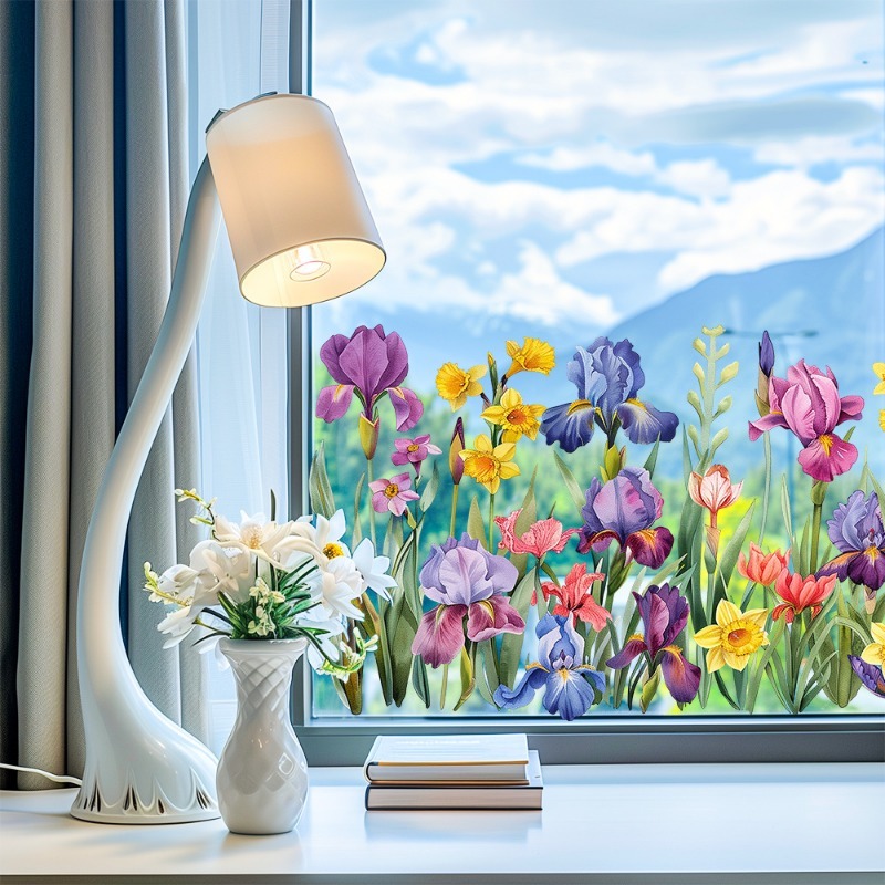Bunte schöne Iris-Blumen-Wanda – Flower Wall Panel Bewertung und Preis