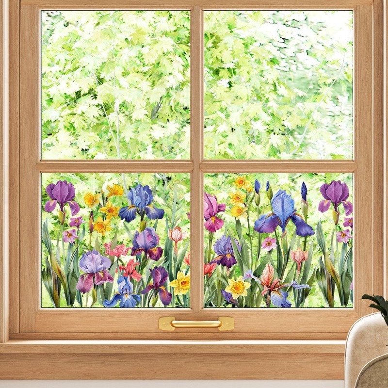 Bunte schöne Iris-Blumen-Wanda – Flower Wall Panel Bewertung und Preis