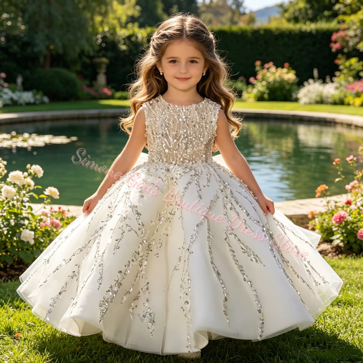 Blumenmädchenkleid Luxuriöses  – Glitter Tablecloth Bewertung und Preis