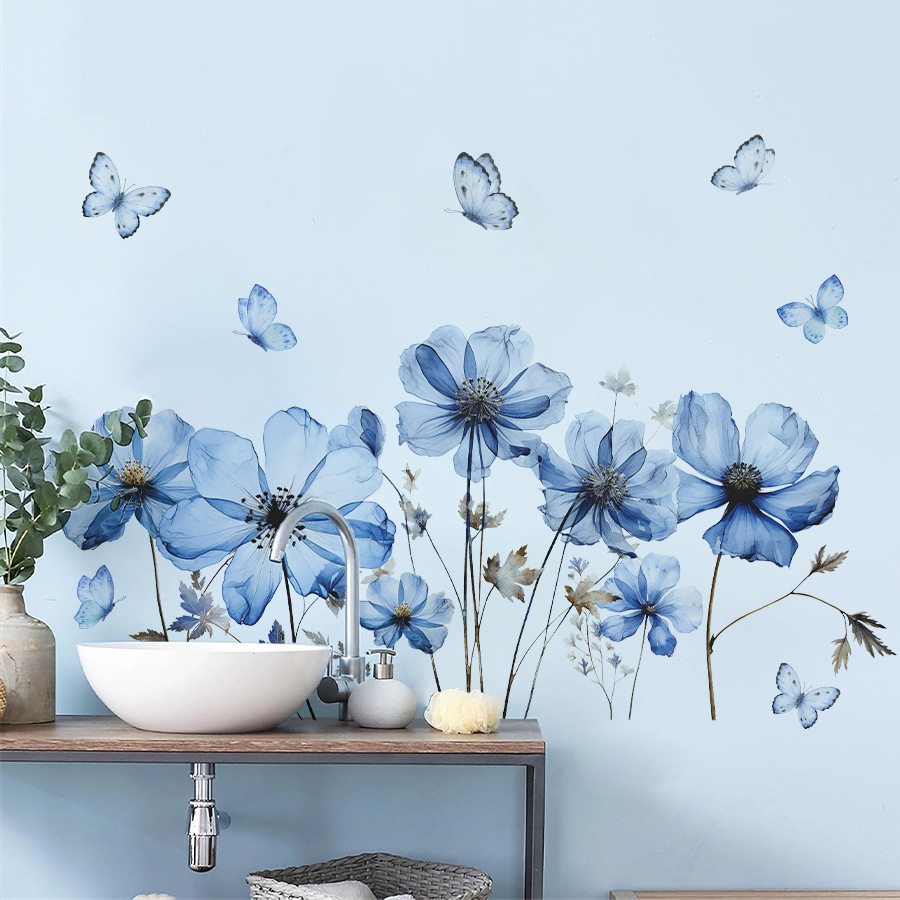 Frischer blauer Schmetterling  – Flower Wall Panel Bewertung und Preis