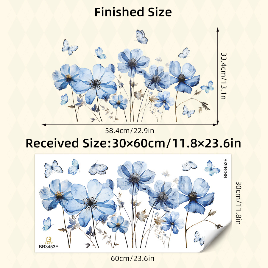 Frischer blauer Schmetterling  – Flower Wall Panel Bewertung und Preis