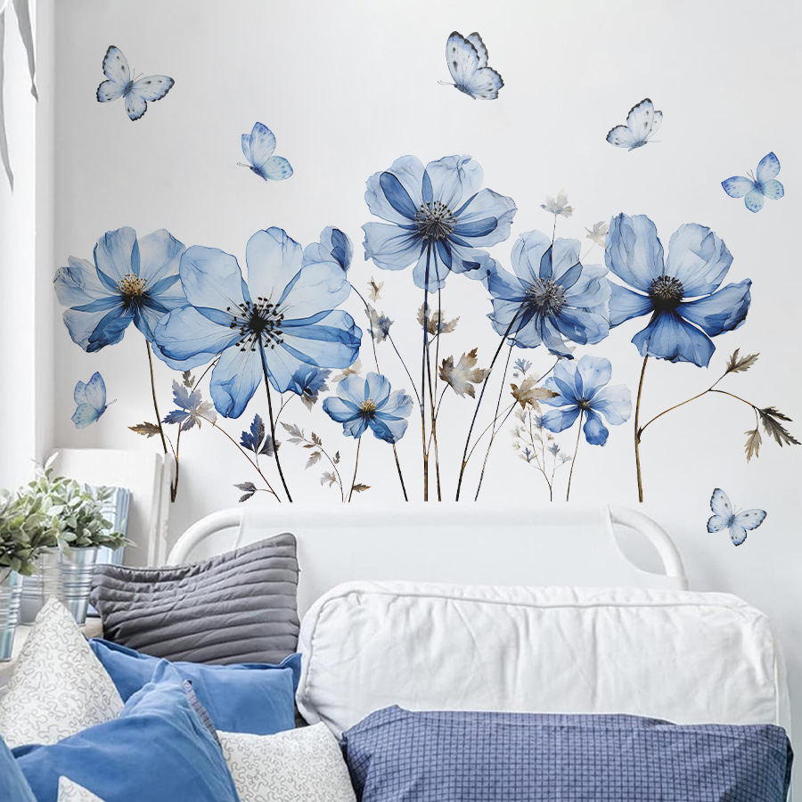 Frischer blauer Schmetterling  – Flower Wall Panel Bewertung und Preis