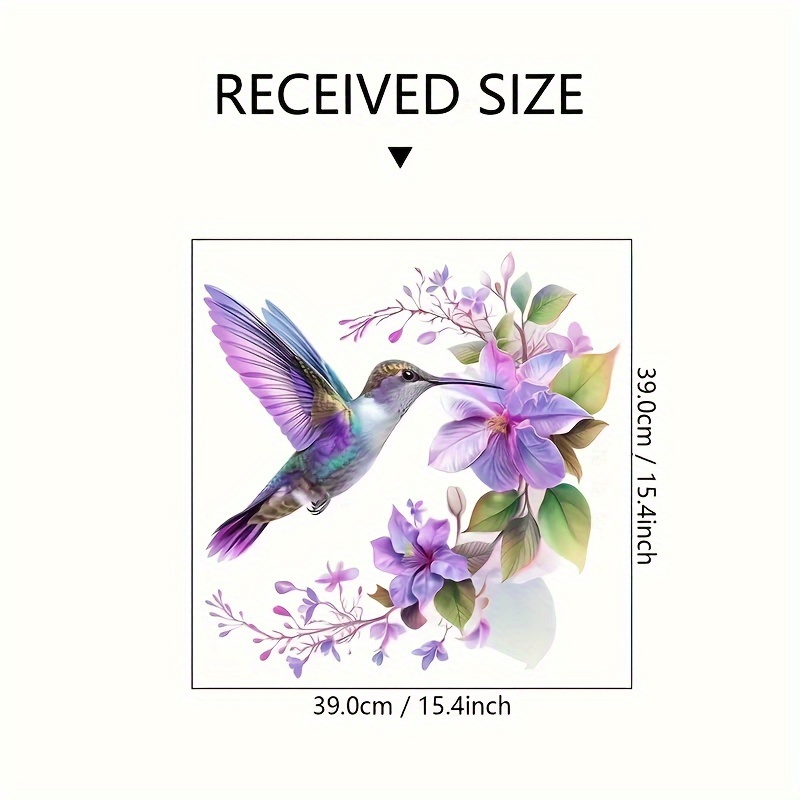 1 lila Blumen- und Kolibri-Auf – Flower Wall Panel Bewertung und Preis