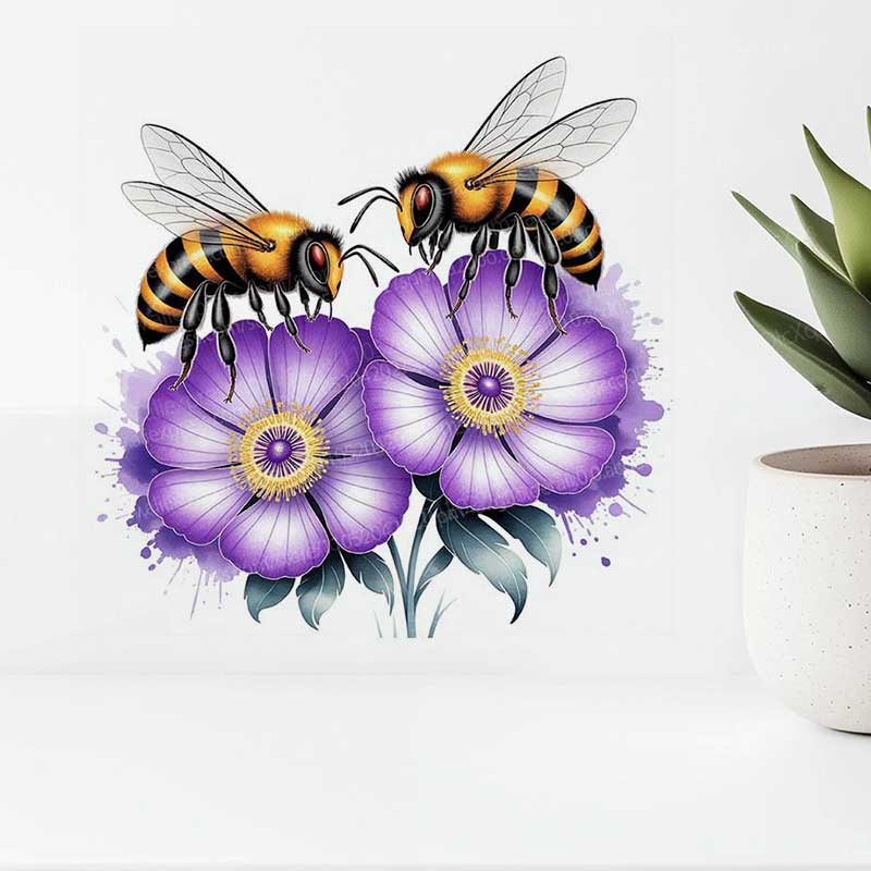 Wasserfarbene Bienen-Wandaufkl – Flower Wall Panel Bewertung und Preis